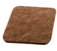Square brown felt filter on a white background